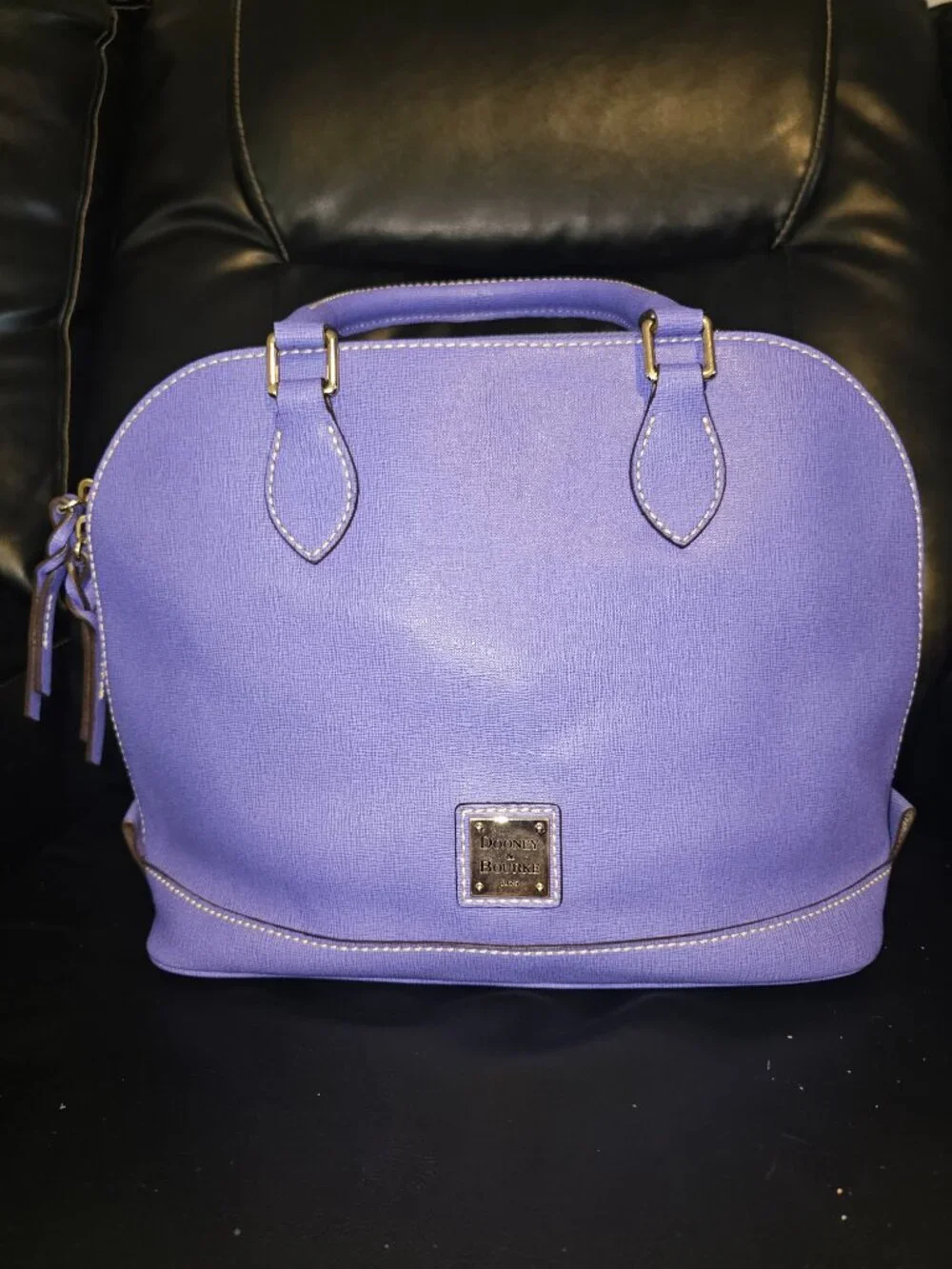 Dooney Bourke Saffiano Zip Zip Satchel With Crossbody Strap - Picture 2 of 5